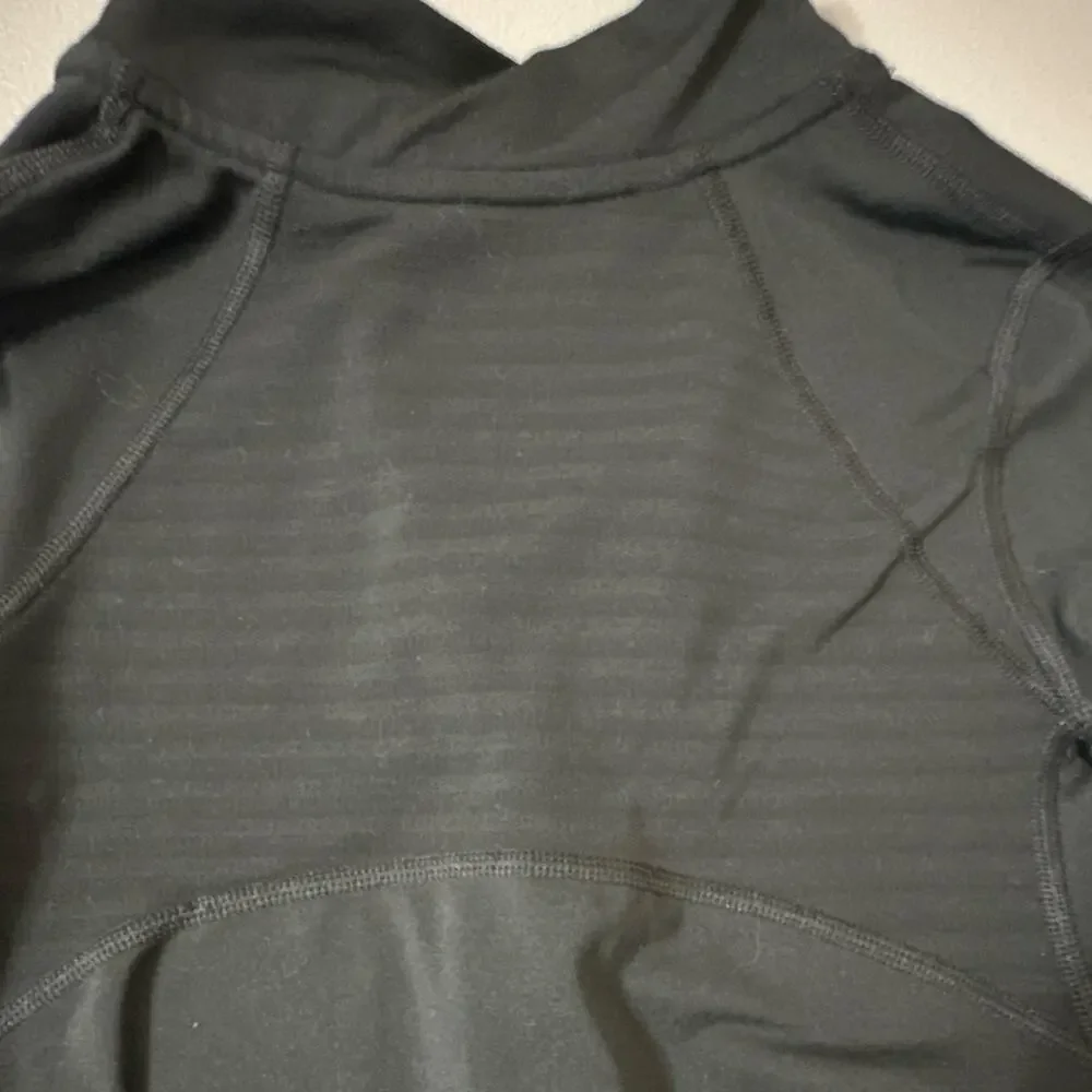Nike Dri-FIT Womens Activewear 1/2 Zip Mock Neck Long Sleeve Black M